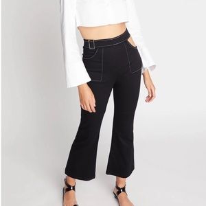 Get Choosy Black Pants with open hip